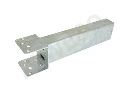 Bearing bracket support boxsection 80x40/50mm L= 30 cm