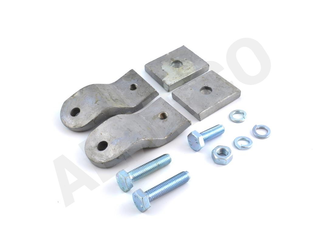 Coupling set boxsection 50x50 mm adjustable angle